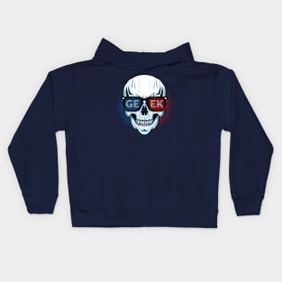 Geek Glasses Skull Kids Hoodie